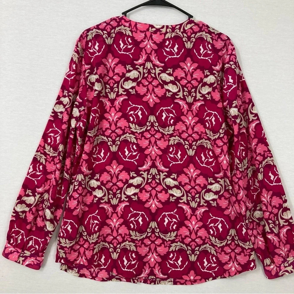 Charter Club Red Pink Long Sleeve Office Career Button Down XL - Picture 8 of 9